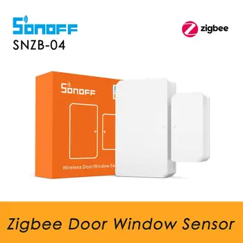 SONOFF Zigbee Дверной Датчик SNZB 04, Умный Беспроводной Дверной Датчик Окна, Работающий С SONOFF Zigbee Bridge Hub Gateway Home Security