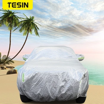 Автомобильный Чехол TESIN для 4Runner 2014 + Пылезащитный Водонепроницаемый Солнцезащитный УФ-Экран для Toyota 4Runner 2014 +