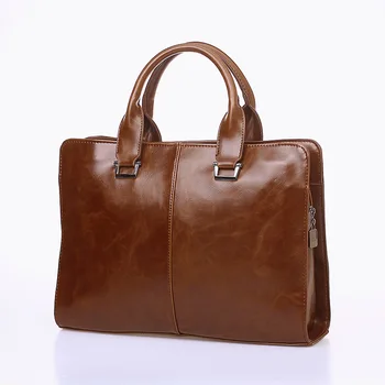 Деловой мужской портфель высокого качества, сумка через плечо большой емкости, сумка для ноутбука мужа, 14-дюймовая мужская сумка в стиле ретро, сумка-мессенджер