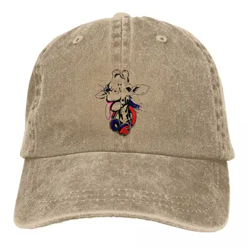 Застиранная мужская бейсболка Smiling Trucker Snapback Caps, папина шляпа, шляпы для гольфа с жирафом