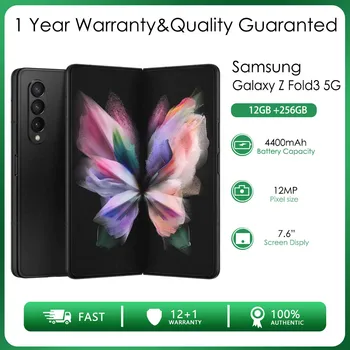 Оригинальный Разблокированный Samsung Galaxy Z Fold3 5G F926U 12GB RAM 256GB ROM 12MP 7,6 
