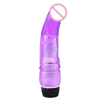 Секс-игрушки Эластичный массажер TPE мужской фаллоимитатор с корнем, вибрирующий шарик, поворотные бусины, Гладкий реалистичный желейный вибратор для пениса