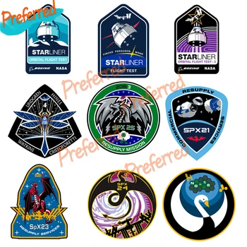 высококачественная Наклейка с Логотипом Миссии Коммерческих Служб снабжения Виниловая Наклейка на Автомобиль для Экипажа NASA SPX-24 CRS-24 4 SPX-21 SPX-23